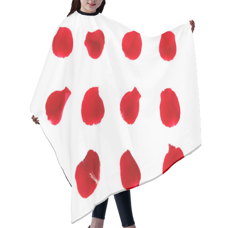 Personality  Red Rose Petals Hair Cutting Cape