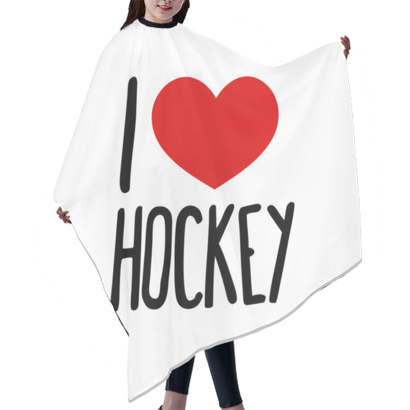 Personality  I Love Hockey Hair Cutting Cape