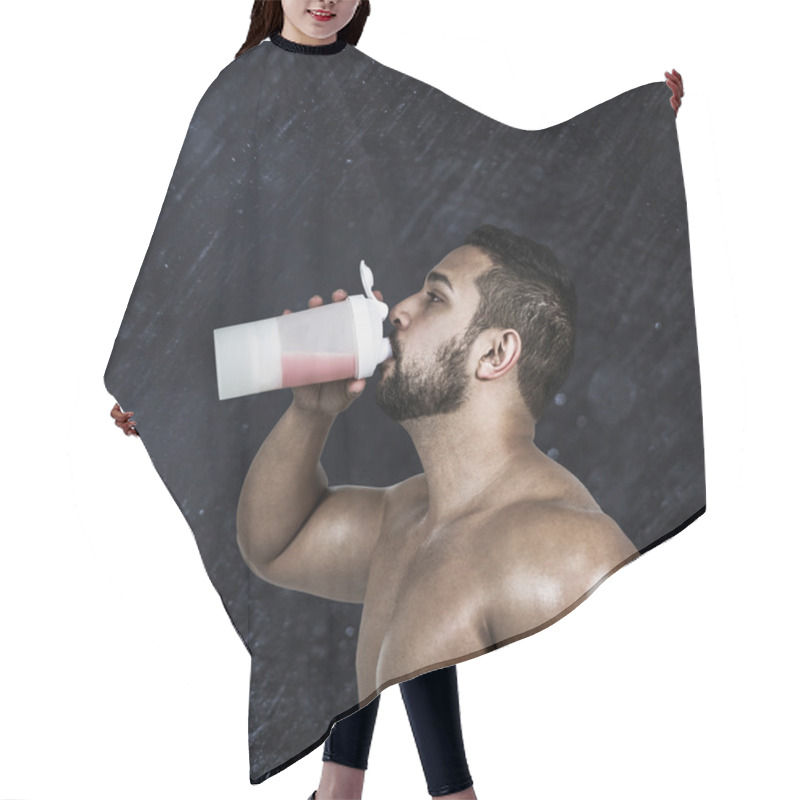 Personality  Muscular Man With Protein Powder Hair Cutting Cape