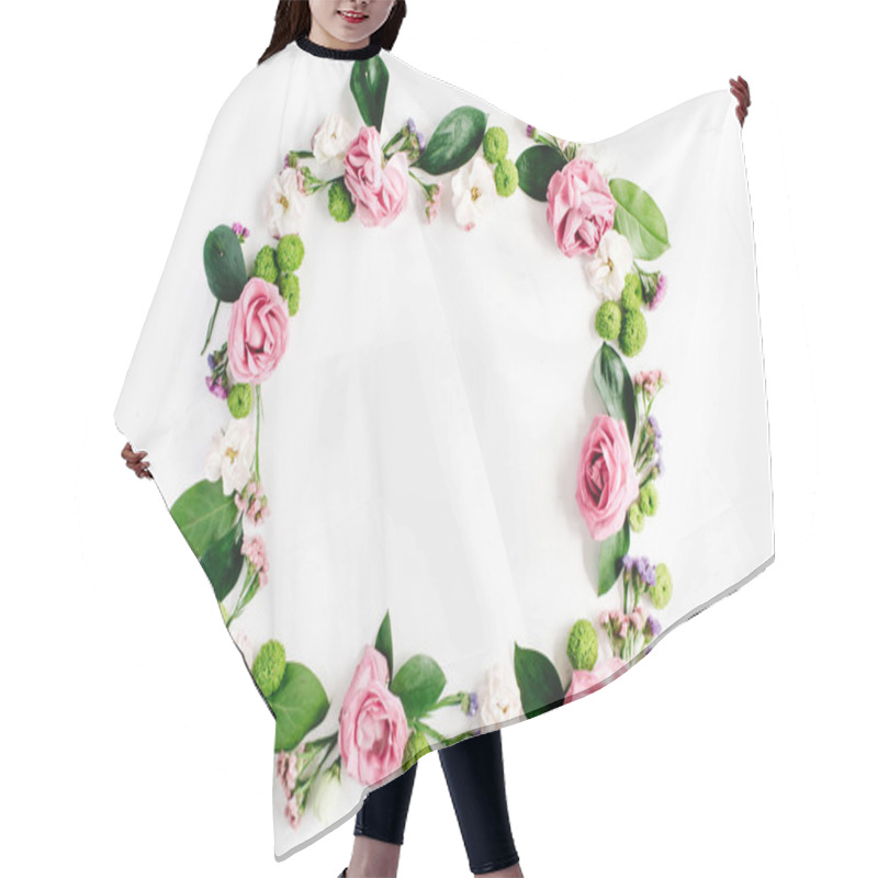 Personality  Tender Roses Round Frame Hair Cutting Cape