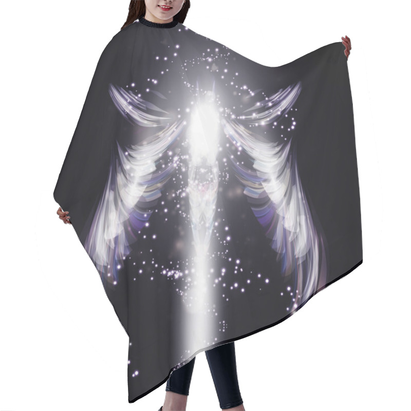 Personality  Angel Vector Futuristic Background Hair Cutting Cape