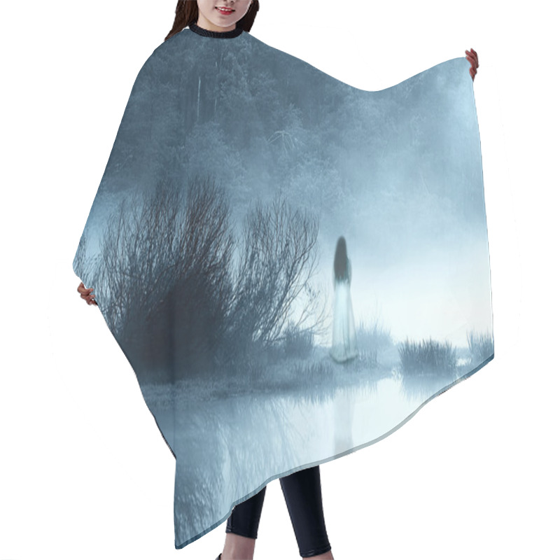 Personality  Mysterious Woman In The Mist Hair Cutting Cape