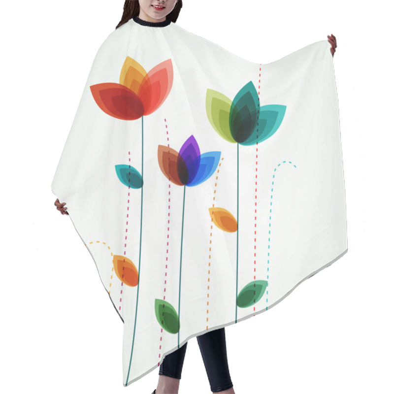 Personality  Vector Flowers Hair Cutting Cape