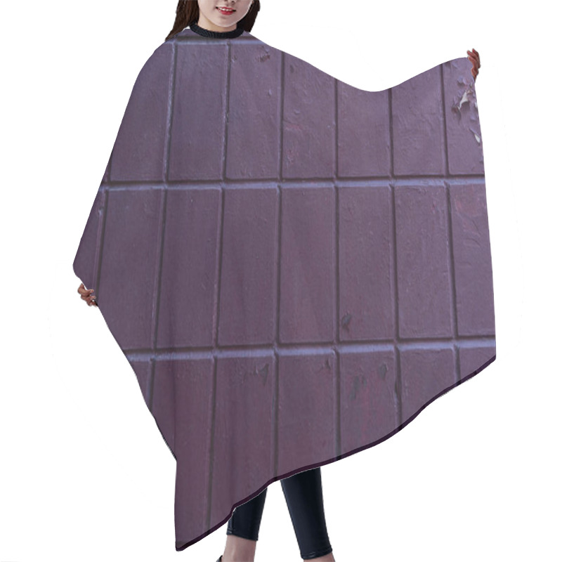 Personality  Old Weathered Purple Brick Wall Background  Hair Cutting Cape