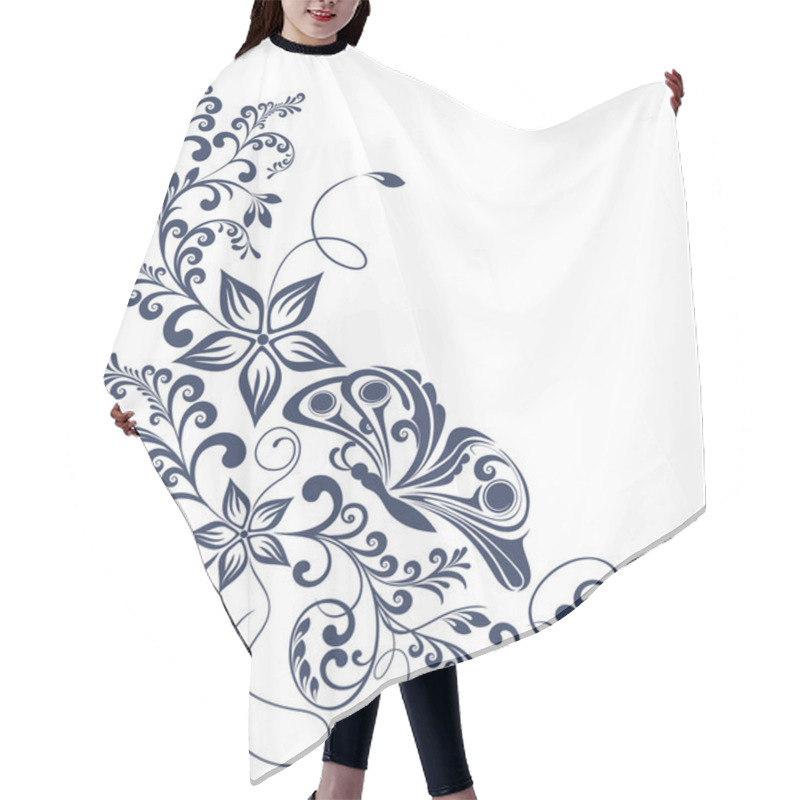 Personality  Floral Design Vector Hair Cutting Cape