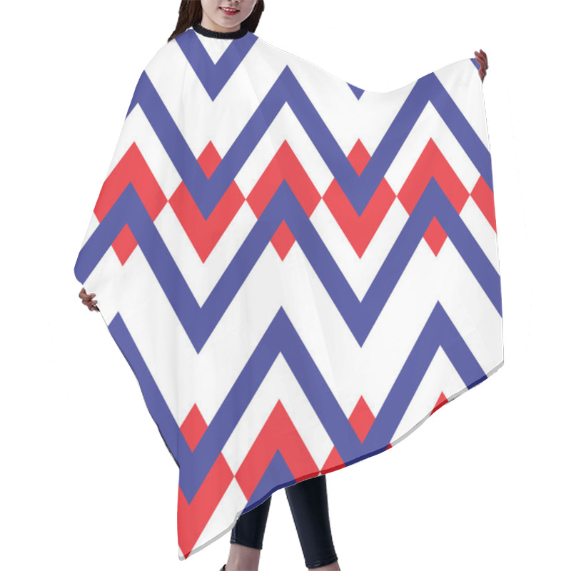 Personality  Seamless Geometric Zigzag Pattern Background Hair Cutting Cape