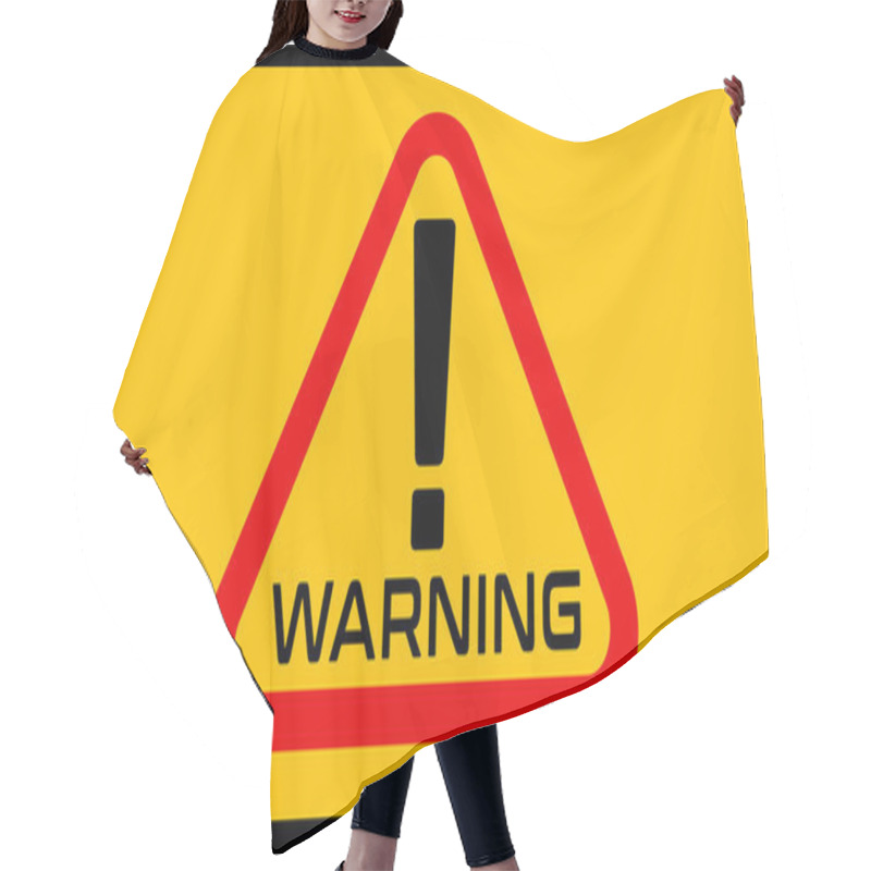 Personality  Warning Sign, Vector. Flat Sign, Image. Announcement About The Dangers Hair Cutting Cape