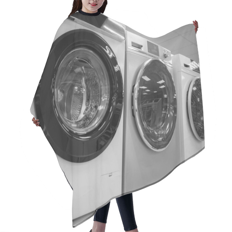 Personality  Washing Machines Are Sold In The Store. Hair Cutting Cape