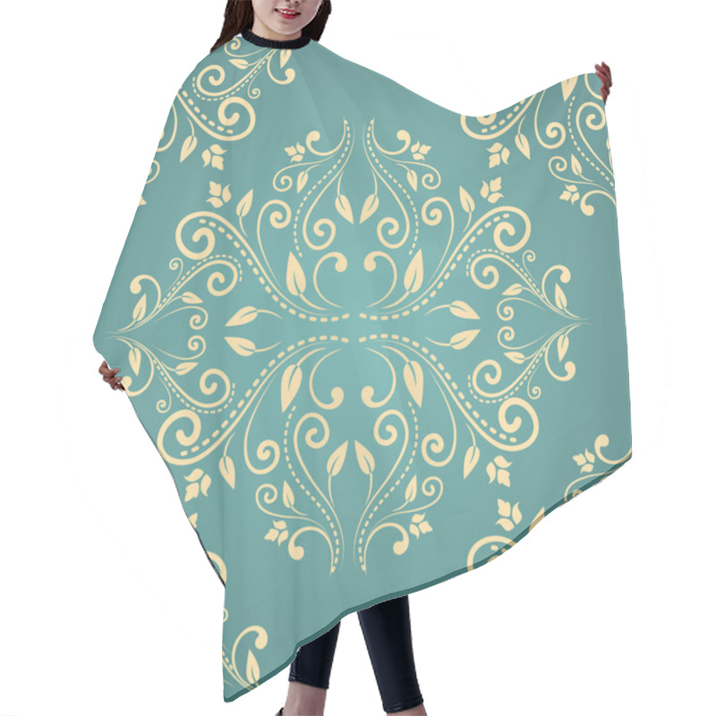 Personality  Floral Damask Seamless Pattern Background Hair Cutting Cape