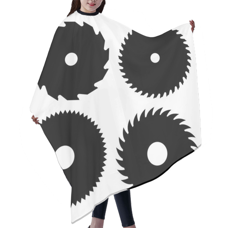 Personality  Circular Saw Hair Cutting Cape