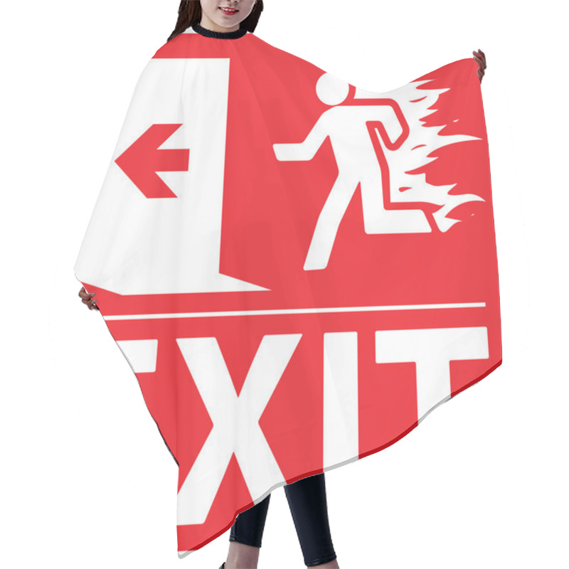 Personality  Emergency Fire Exit Set 1 Hair Cutting Cape