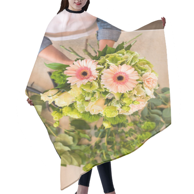 Personality  Florist Arranging Flowers Hair Cutting Cape