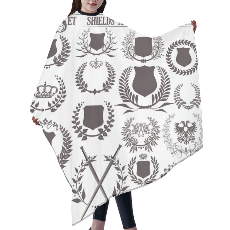 Personality  Set - Shields And Laurel Wreaths Hair Cutting Cape