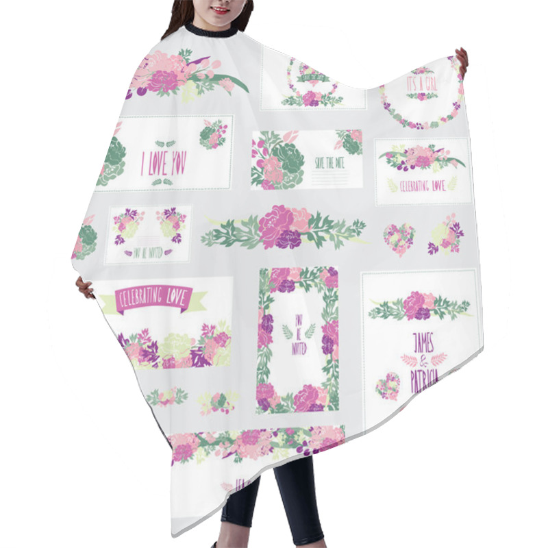 Personality  Floral Cards Set Hair Cutting Cape