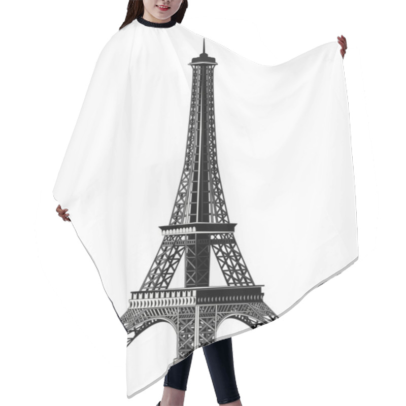 Personality  The Eiffel Tower, Vector Illustration Hair Cutting Cape