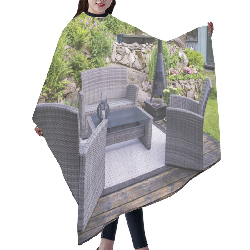 Personality  Patio With Furnishings Hair Cutting Cape