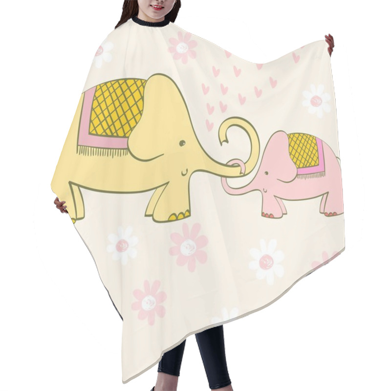 Personality  Cartoon Elephant Hair Cutting Cape