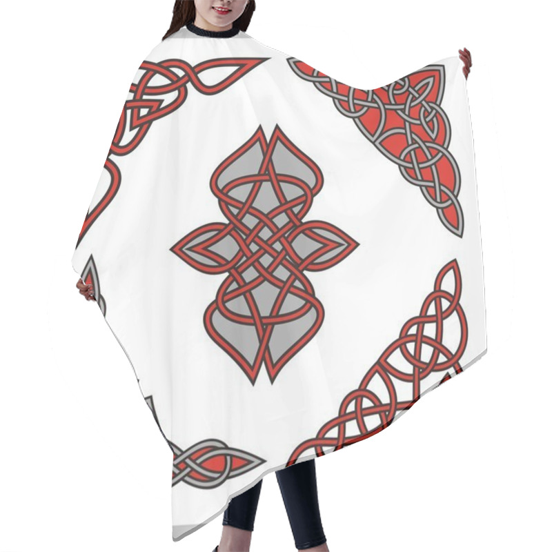 Personality  A Set Of Celtic Ornamental Designs. Hair Cutting Cape