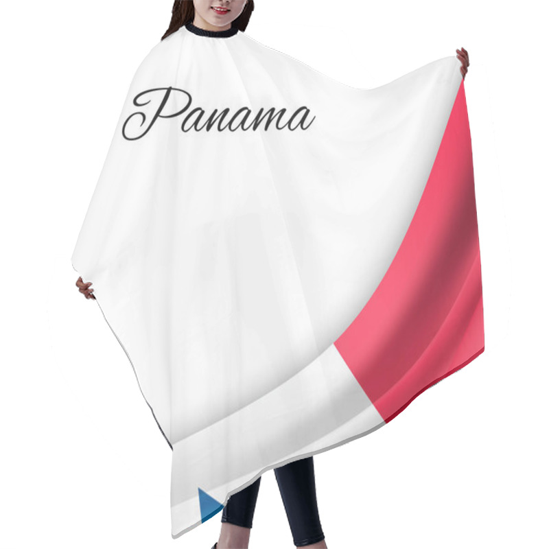 Personality  Waving Flag On White Background. Hair Cutting Cape