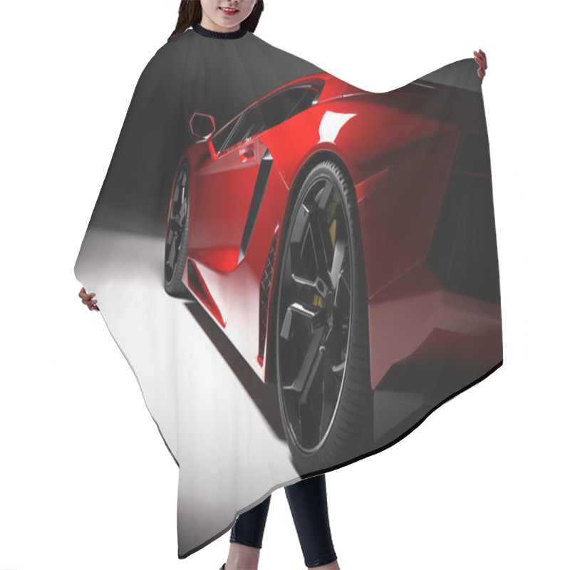 Personality  Red Fast Sports Car Hair Cutting Cape