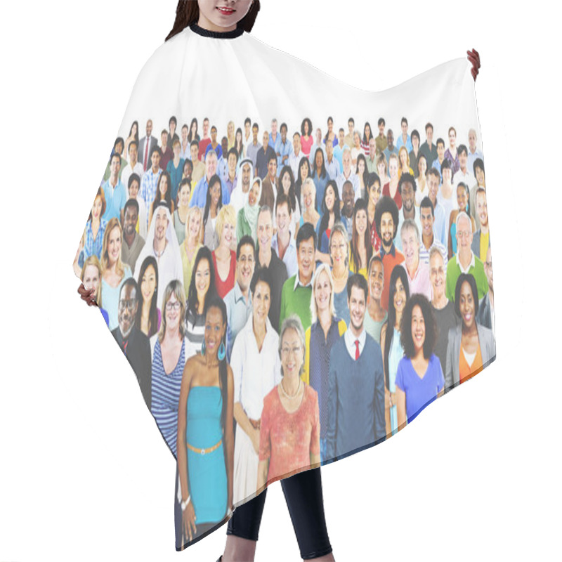 Personality  Group Of Multiethnic Group  Hair Cutting Cape