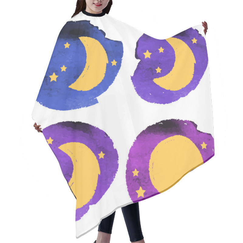 Personality  Crayon Moon Set Hair Cutting Cape