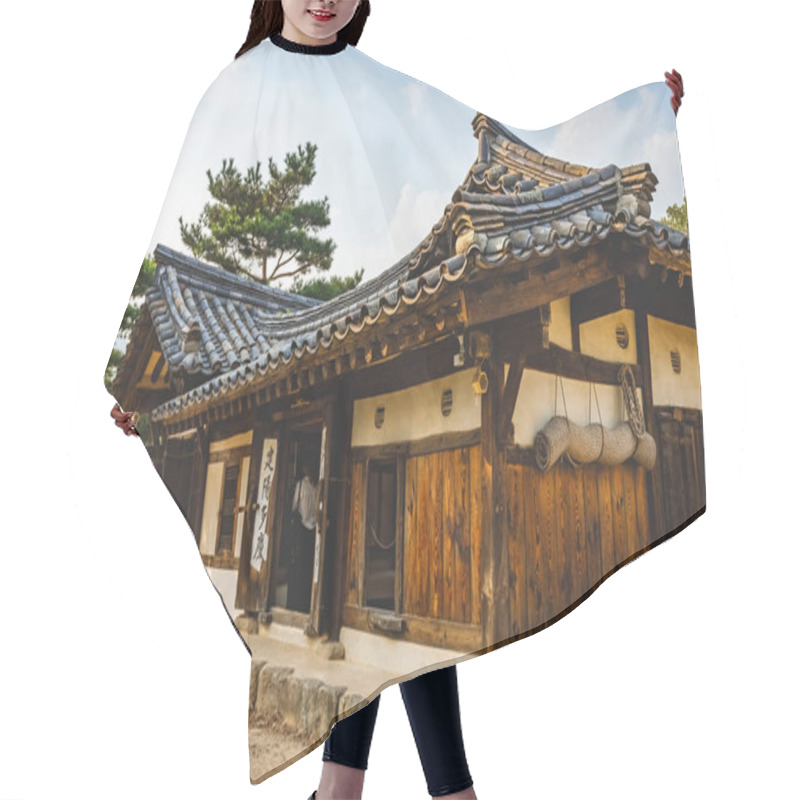 Personality  Traditional Korean Village Hanok Houses At The National Folk Museum Of Korea In Seoul South Korea Hair Cutting Cape