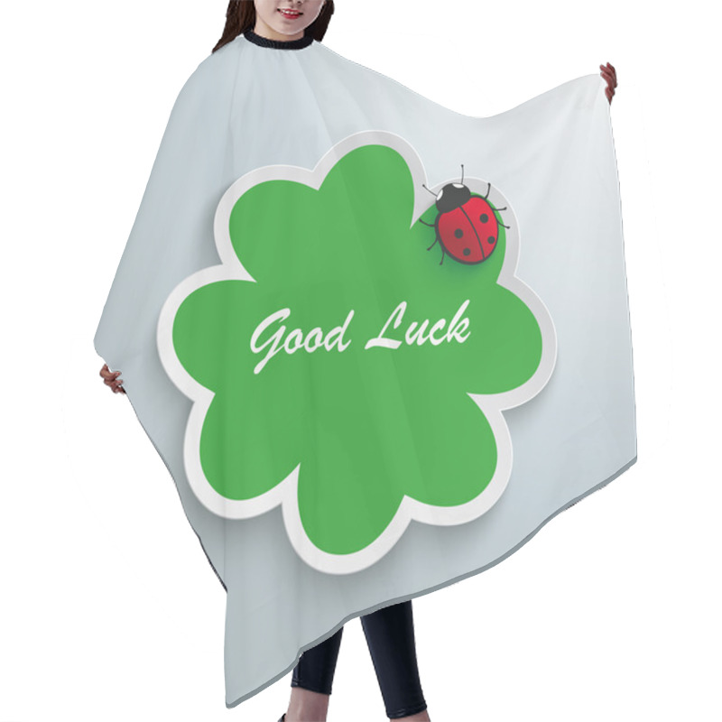 Personality  Green Shamrock Good Luck Ladybug Hair Cutting Cape