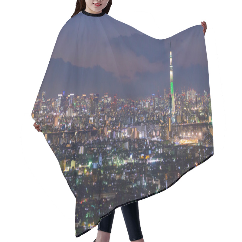 Personality  Tokyo In The Twilight Hair Cutting Cape