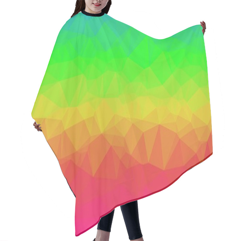 Personality  Creative Prismatic Background With Polygonal Pattern Hair Cutting Cape