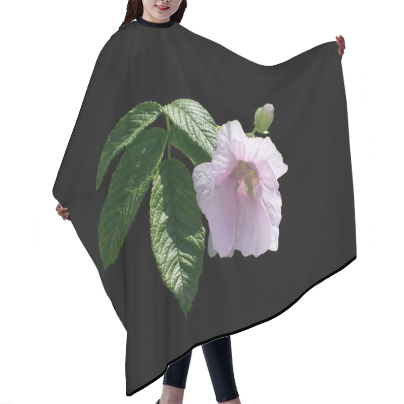 Personality  Pink Rose Mallow Flower Hair Cutting Cape