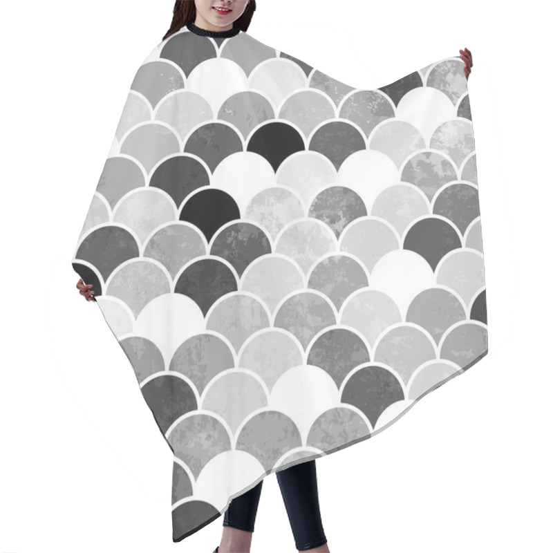 Personality  Fish Scales Pattern Hair Cutting Cape