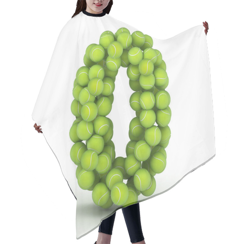 Personality  Number 0, Tennis Balls Alphabet Hair Cutting Cape