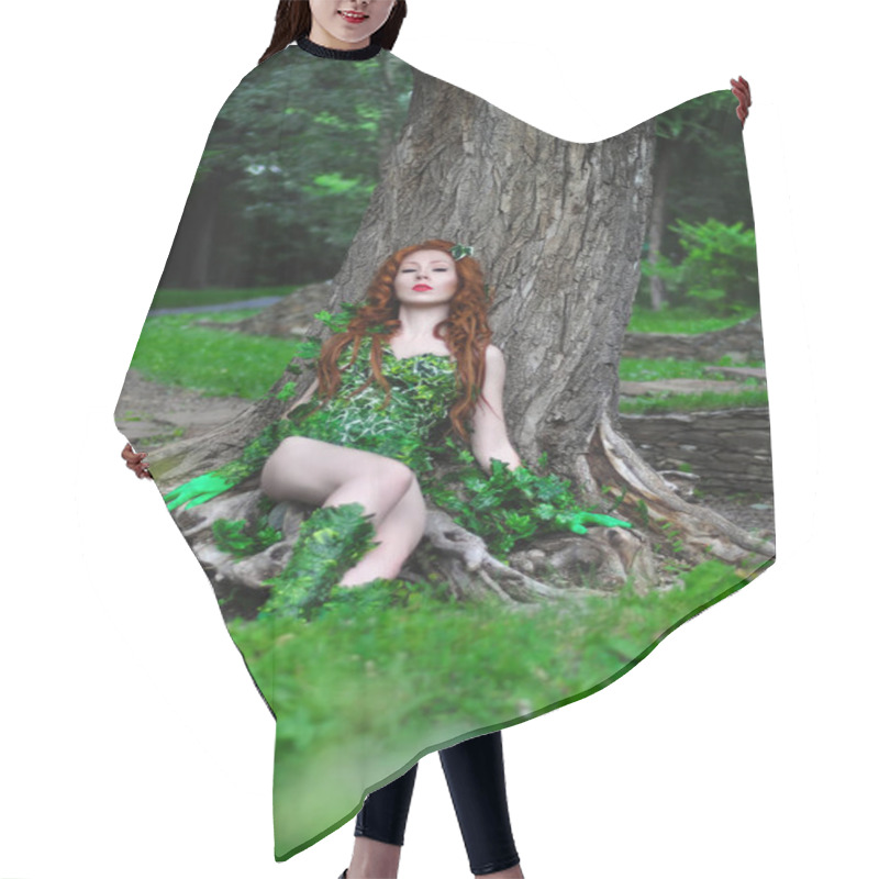 Personality  Young Beautiful Red-haired Girl In The Image Of The Comic Book Poison Ivy Hair Cutting Cape