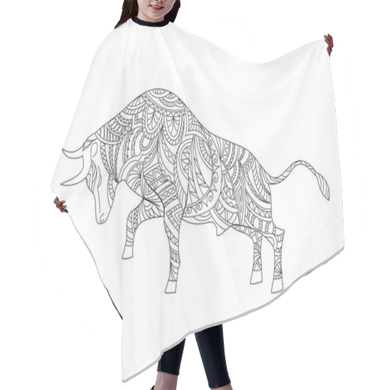 Personality  Patterned Isolated Bull Hair Cutting Cape