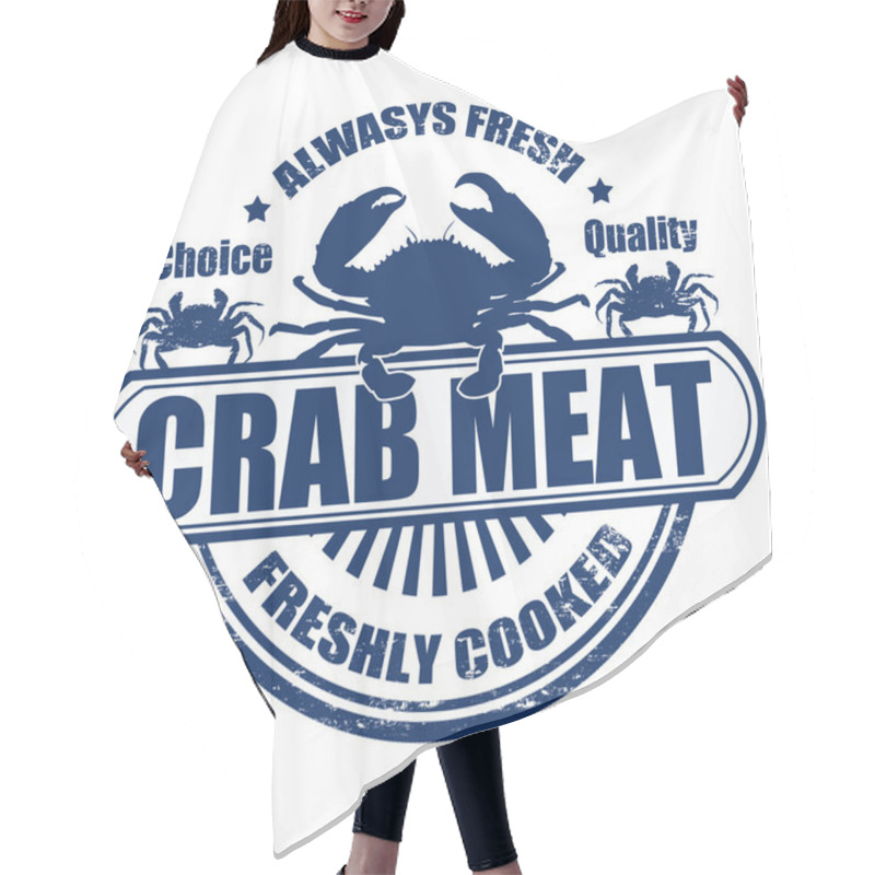 Personality  Crab Meat Stamp Hair Cutting Cape