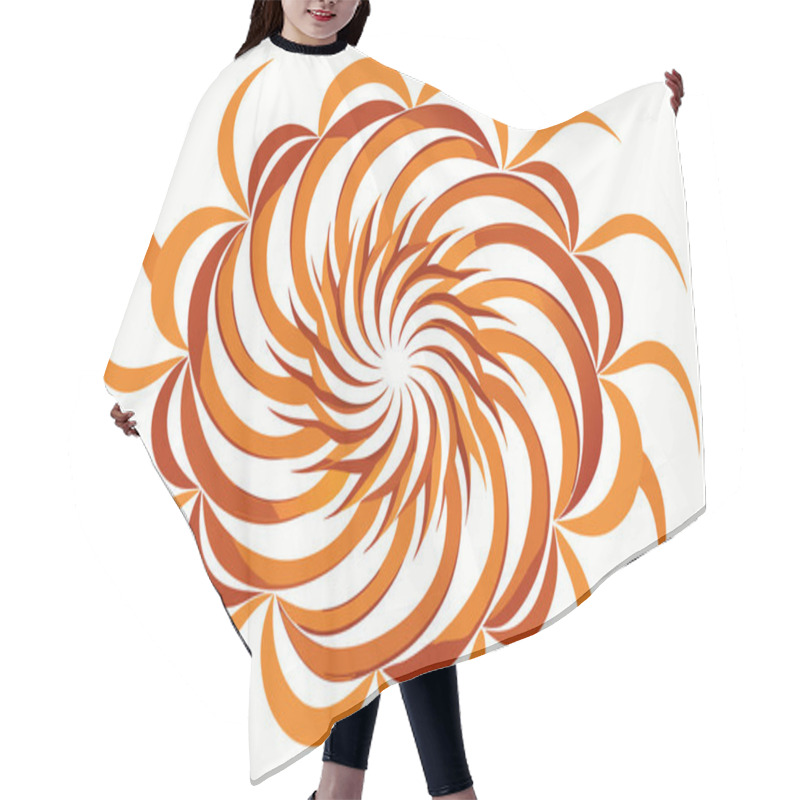 Personality  Vibrant Abstract Flower Design With Spiral Pattern Hair Cutting Cape