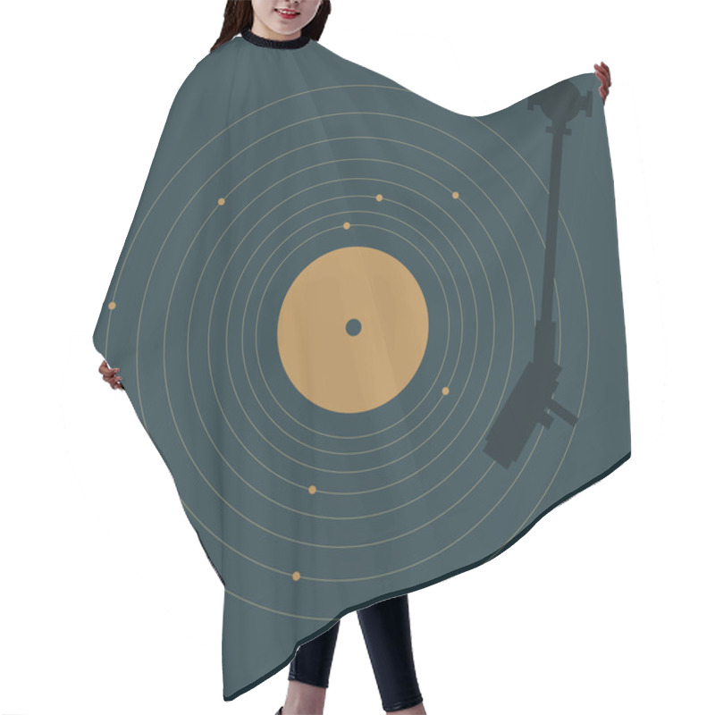 Personality  Vinyl And Solar System Hair Cutting Cape