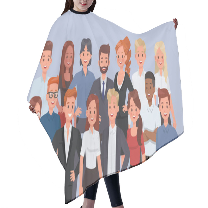 Personality  Business People Working In Office Character Vector Design. No9 Hair Cutting Cape