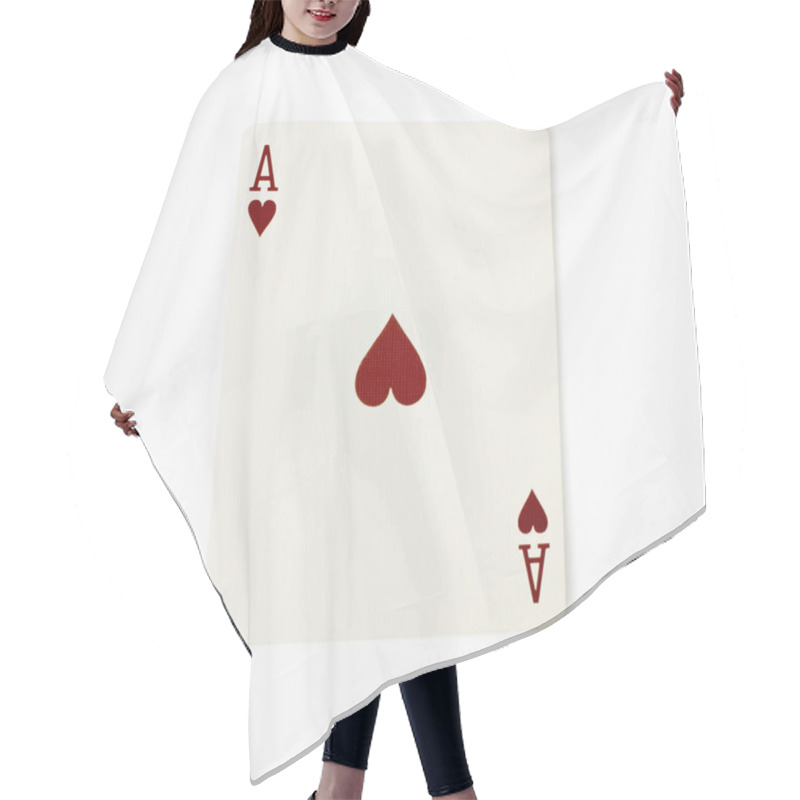 Personality  Ace Of Hearts Playing Card Hair Cutting Cape