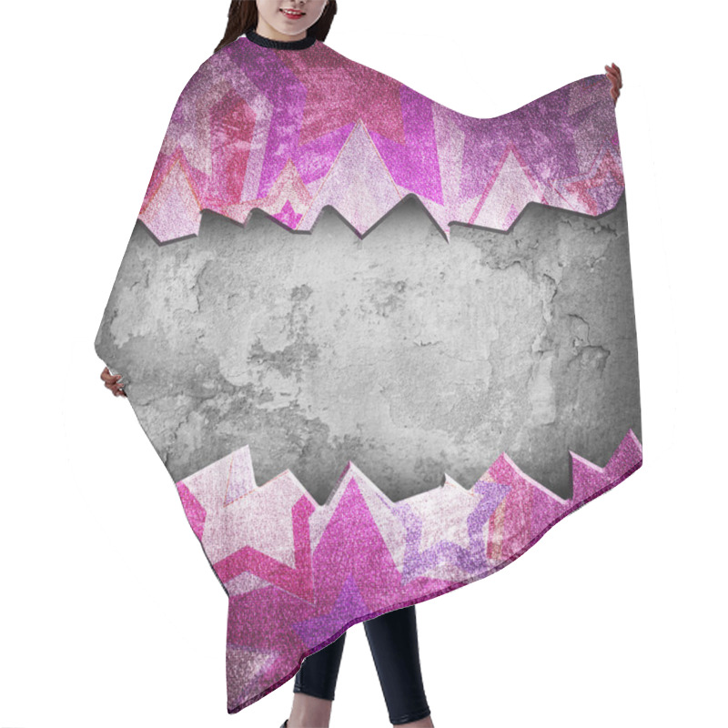 Personality  Illustration Of Cracked Grunge Wall Hair Cutting Cape