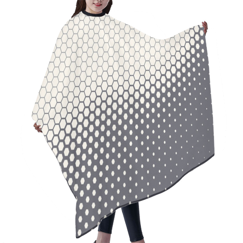 Personality  Halftone Hexagonal Pattern Texture Vector Abstract Geometric Technology Background Hair Cutting Cape