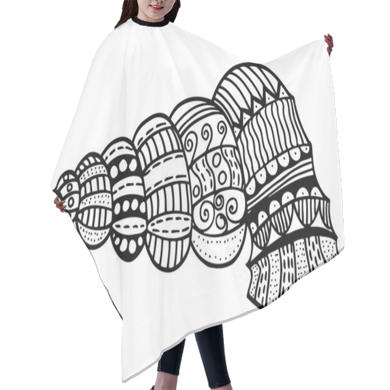 Personality  Zentangle Stylized Shell. Hair Cutting Cape