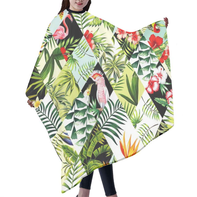 Personality  Exotic Seamless Pattern, Patchwork Hair Cutting Cape