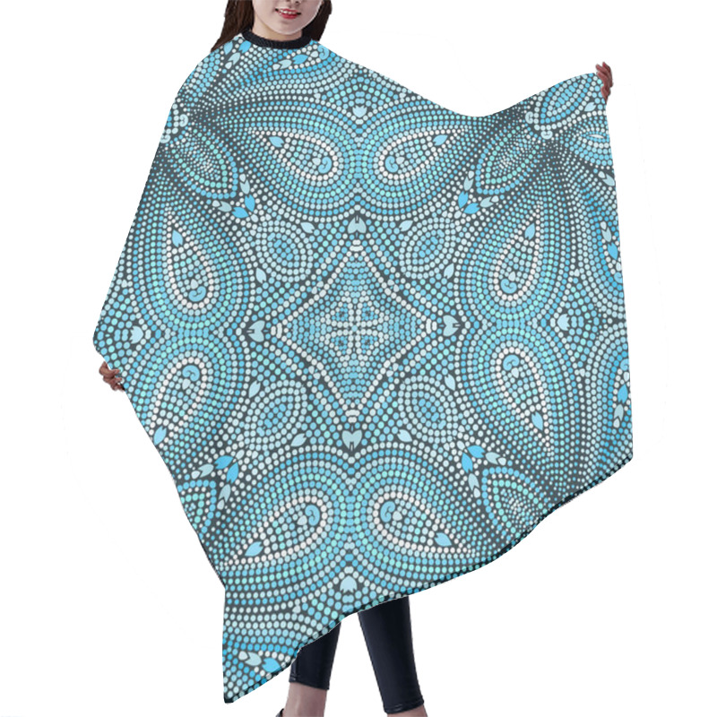 Personality  Mosaic Seamless Paisley Turquoise Pattern. Hair Cutting Cape