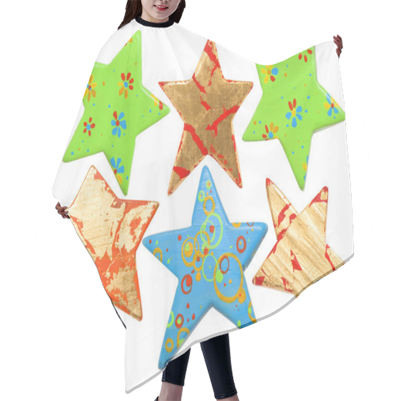 Personality  Different Shape Of Star, Christmas Decoration Hair Cutting Cape