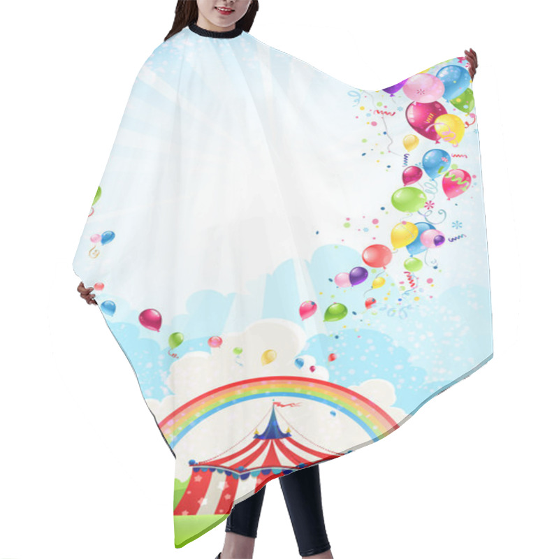 Personality  Circus Festive Background Hair Cutting Cape