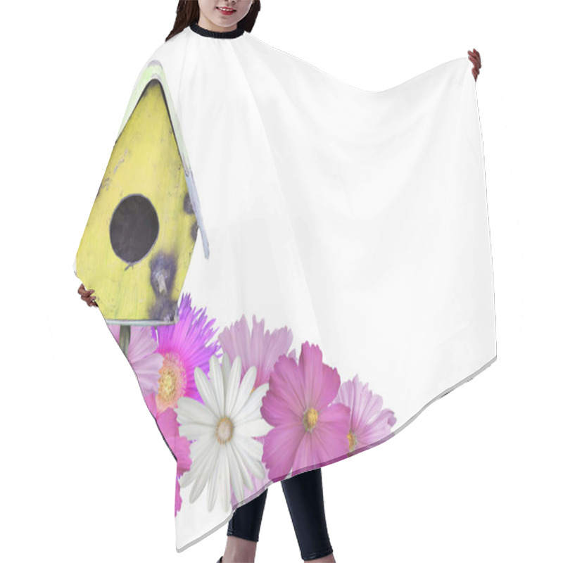 Personality  Bird House And Flowers Summer Border Hair Cutting Cape