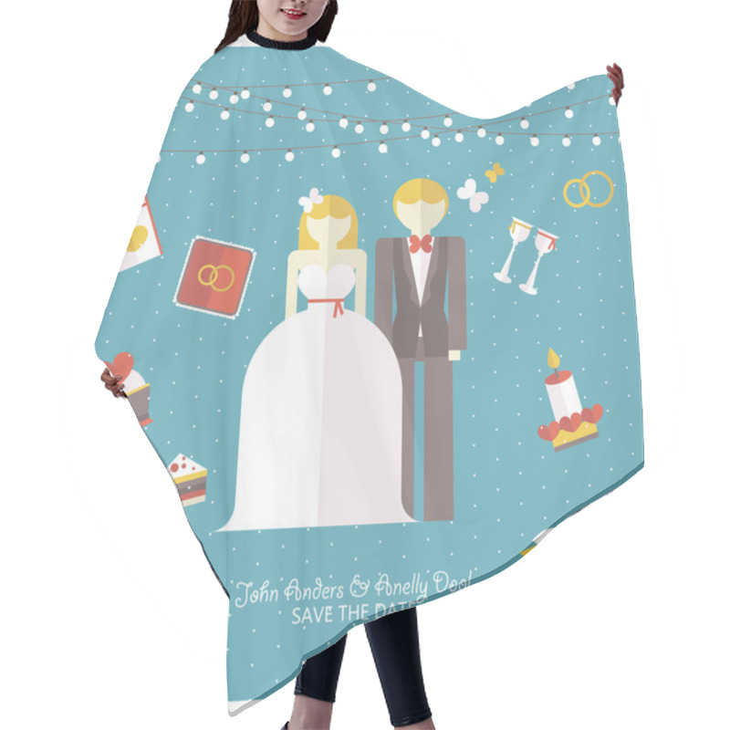 Personality  Wedding Invitation Card Hair Cutting Cape