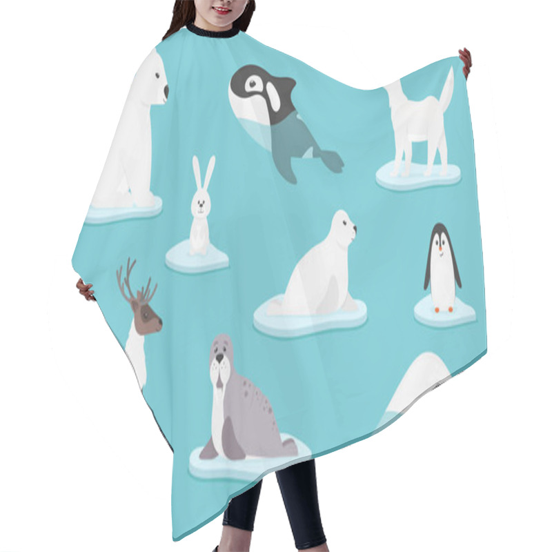 Personality  Christmas And New Year 2021 With Polar Animal Hair Cutting Cape